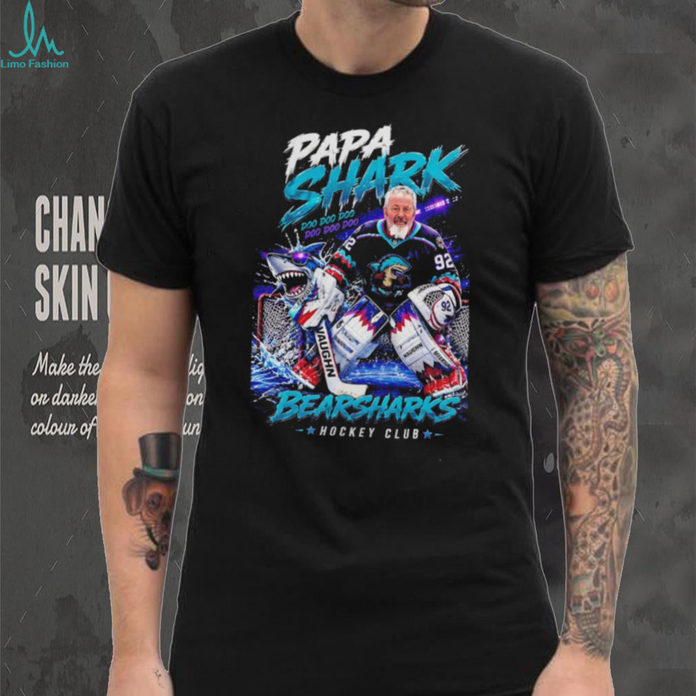 Papa Shark Bearsharks Hockey Club number 92 vintage shirt