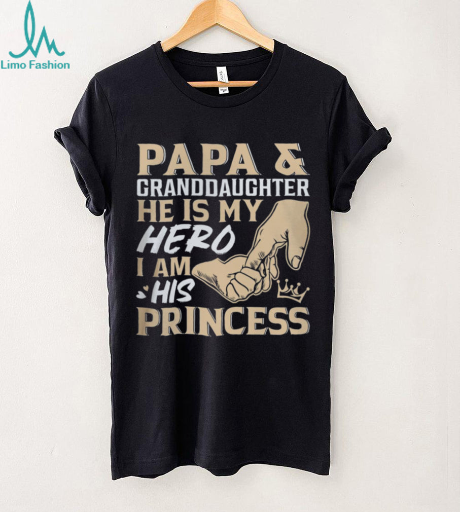 Papa and Granddaughter Hero and Princess Father’s Day T Shirt
