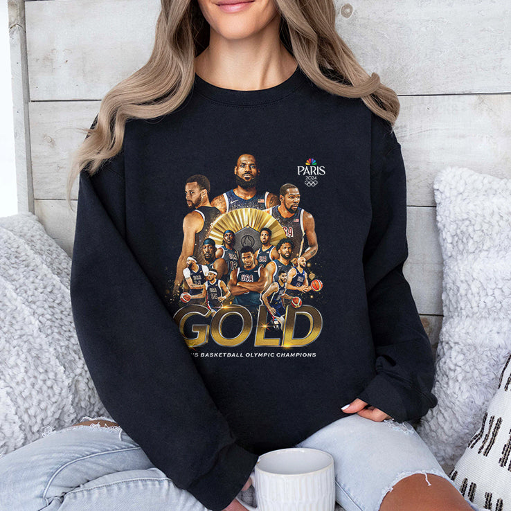 Paris 2024 Gold Men’s Basketball Olympic Champions Shirt