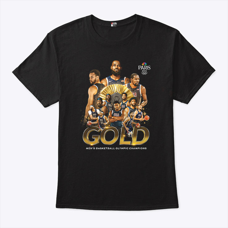 Paris 2024 Gold Men’s Basketball Olympic Champions Shirt