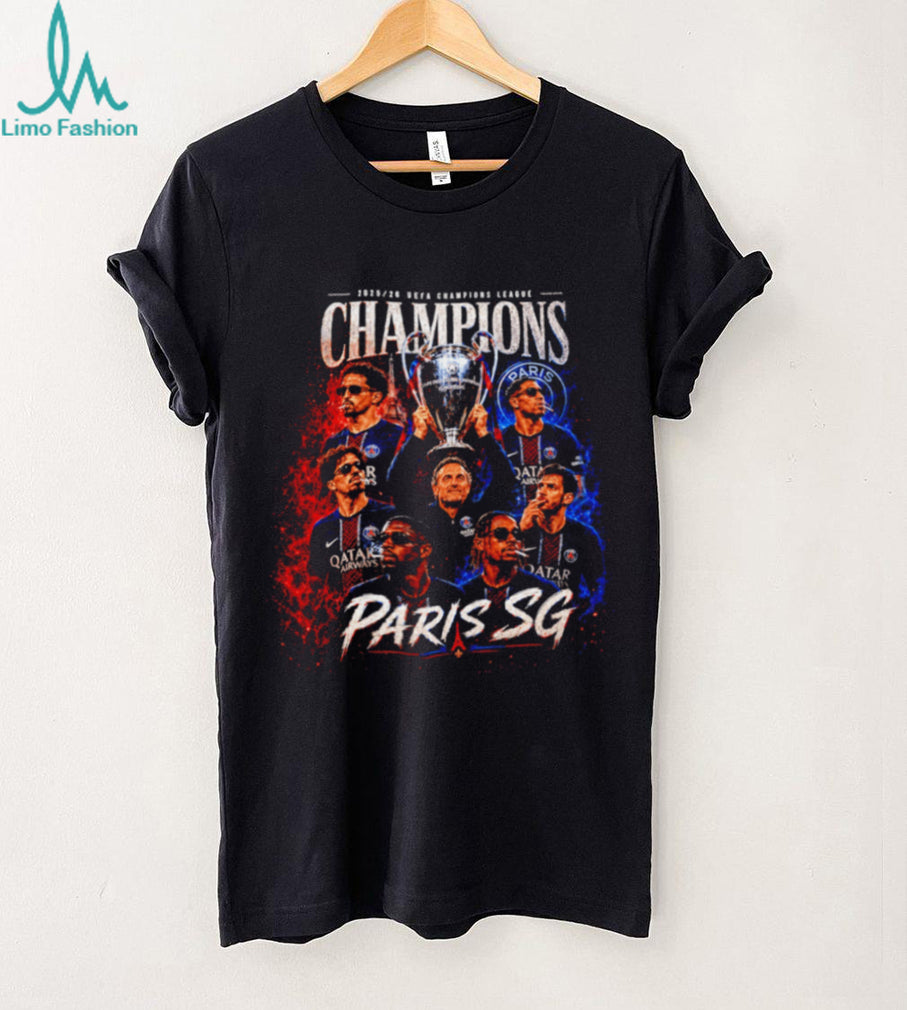 Paris Saint Germain FC UEFA Champions League 2025 26 Champions graphic shirt