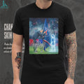 Paris Saint germain Luis Enrique with trophies illustration shirt.