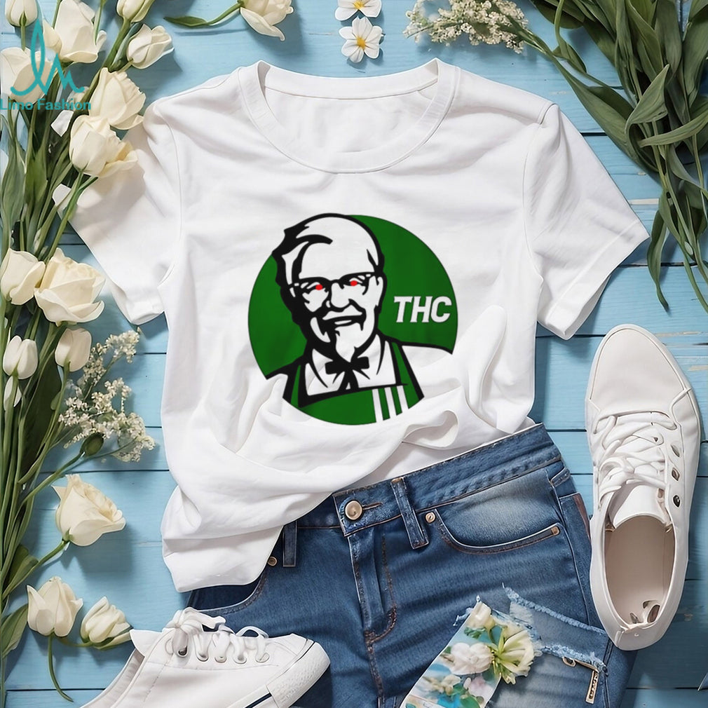 Parody Colonel Sanders Green THC Graphic T Shirt