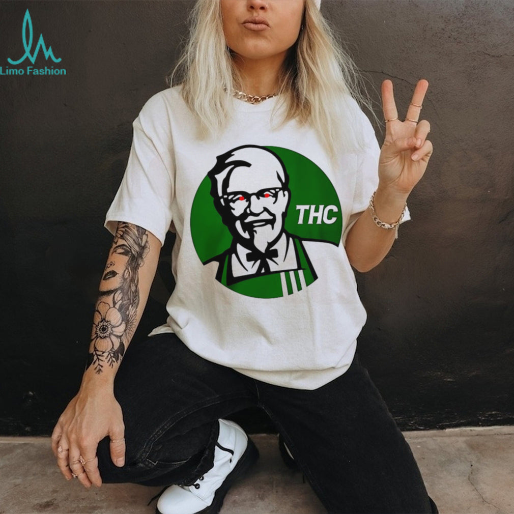 Parody Colonel Sanders Green THC Graphic T Shirt