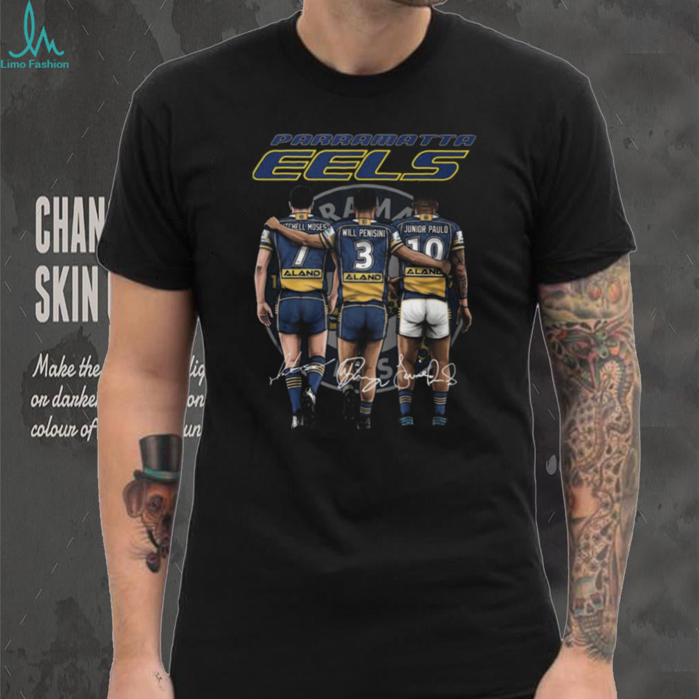 Parramatta Eels Moses Penisini Paulo Modern Trio Signature T Shirt