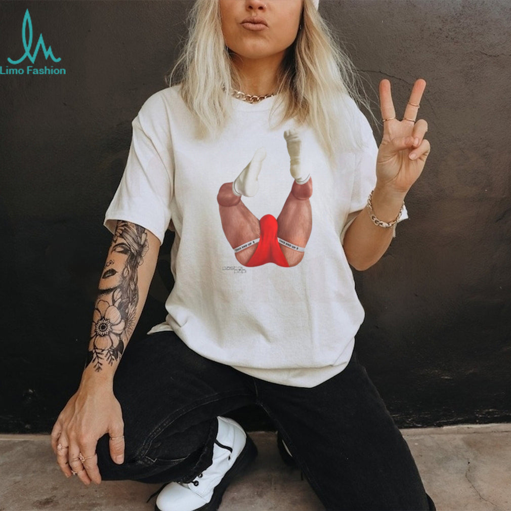 Pastel Papi Funny This End Up Red Briefs Graphic T Shirt
