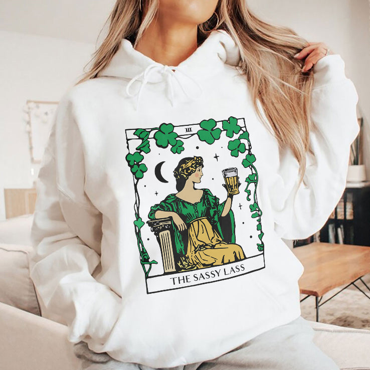 Patrick’s Day The Sassy Lass Tarot Card T Shirt