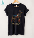 Patriotic Doberman America 1776 2026 Stained Glass Style Shirt