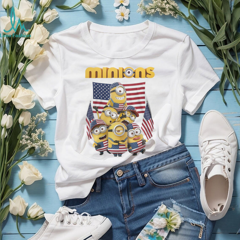 Patriotic Minions American Flag USA Pride Graphic T Shirt