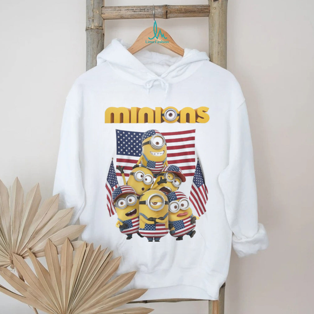 Patriotic Minions American Flag USA Pride Graphic T Shirt