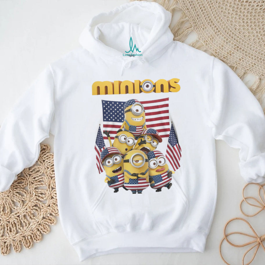 Patriotic Minions American Flag USA Pride Graphic T Shirt