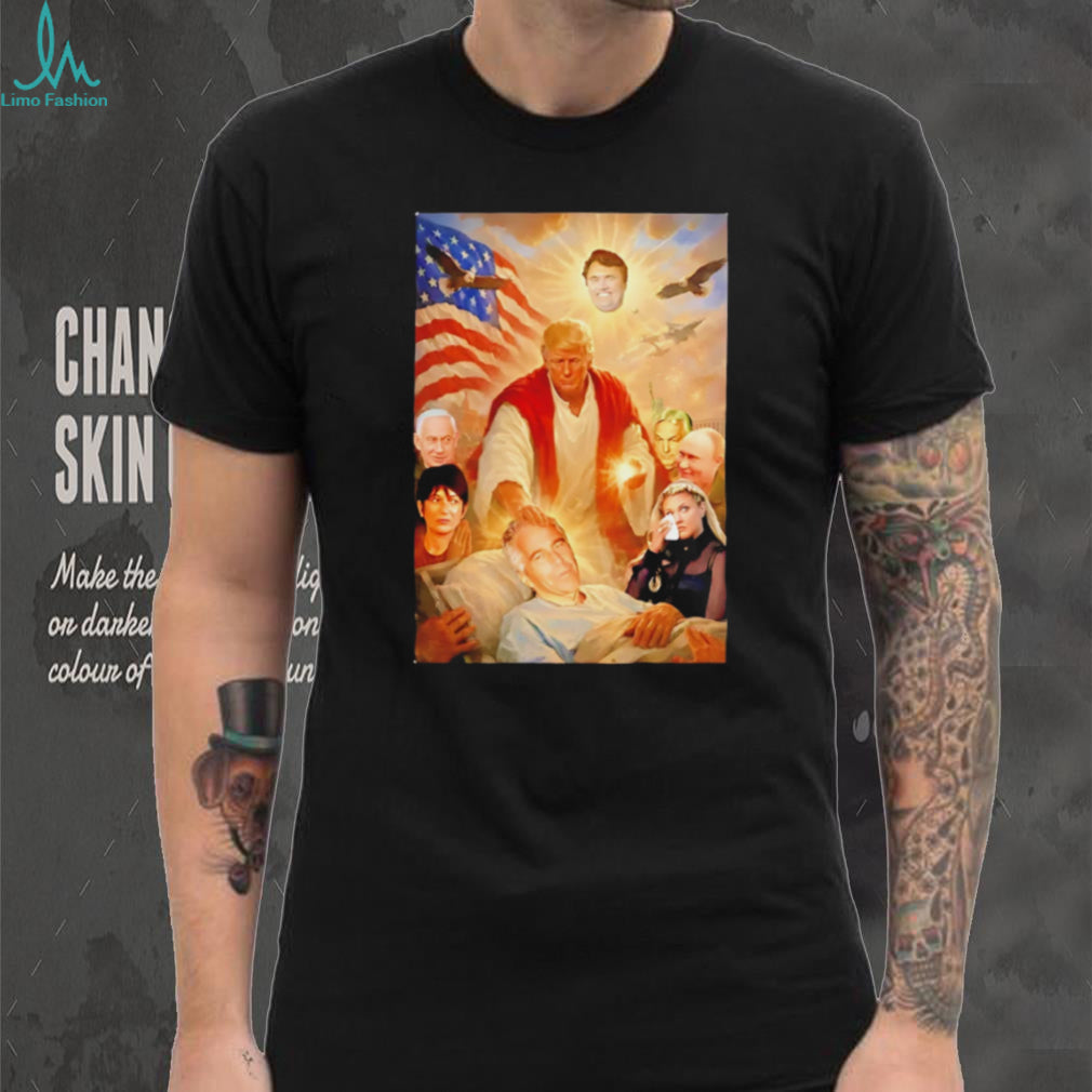 Patriotic Savior Composition Artistic Graphic T Shirt