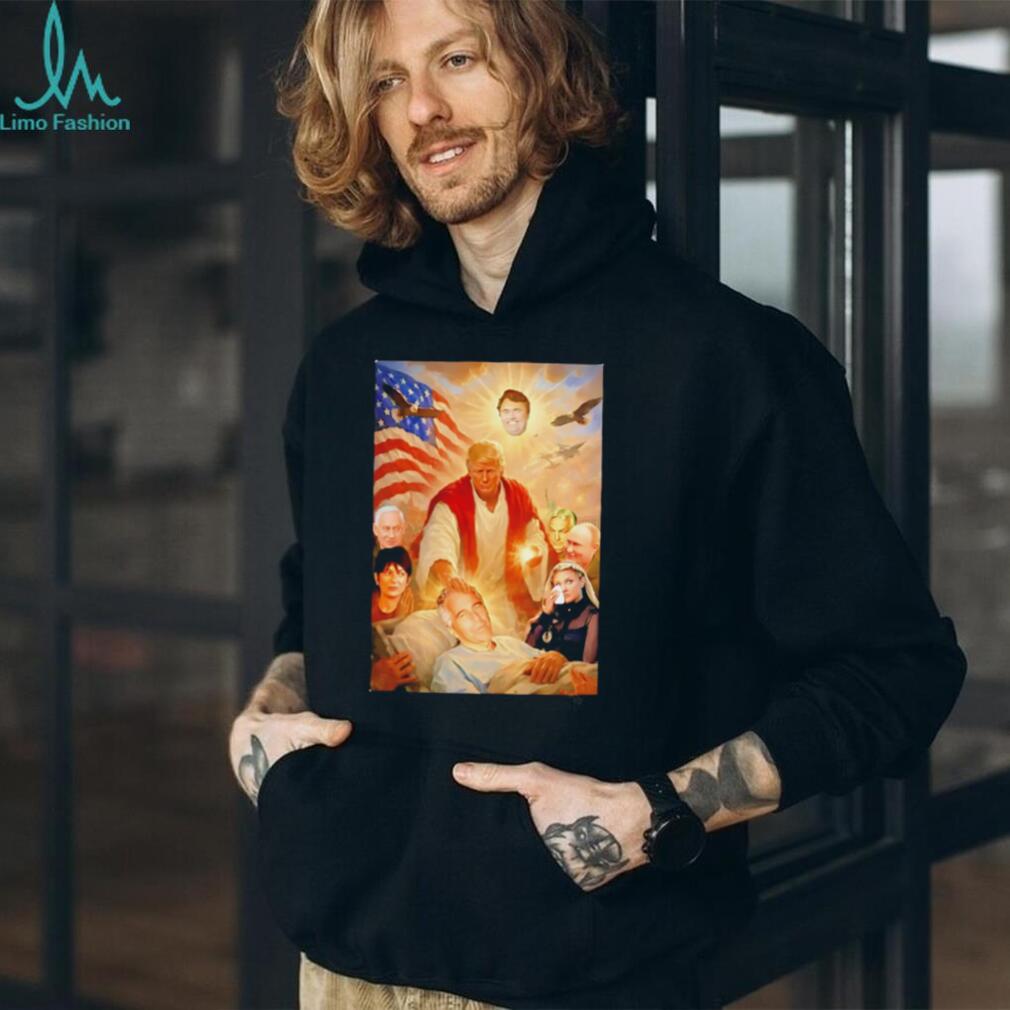 Patriotic Savior Composition Artistic Graphic T Shirt