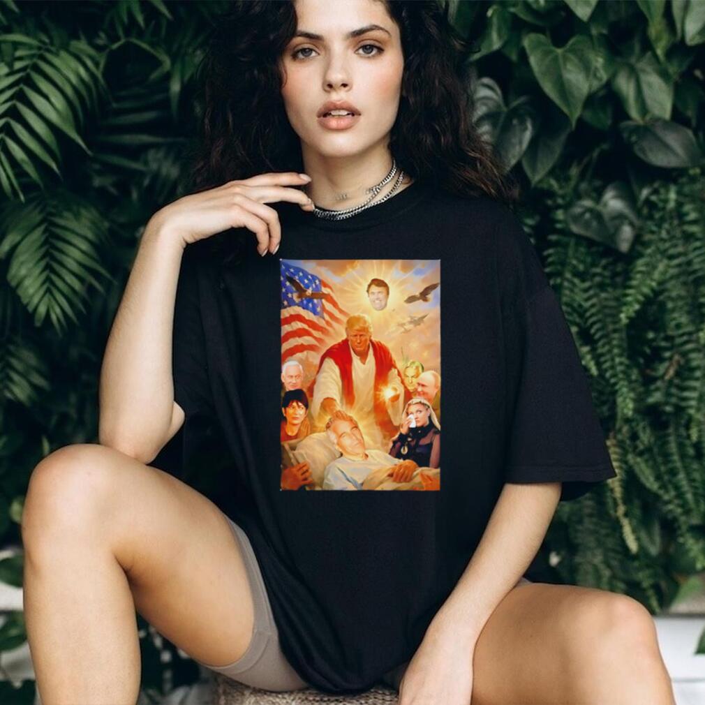 Patriotic Savior Composition Artistic Graphic T Shirt