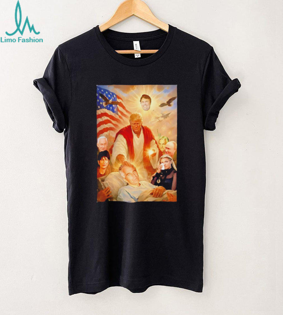 Patriotic Savior Composition Artistic Graphic T Shirt