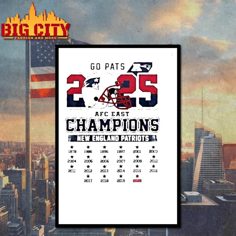 Patriots Go Pats 2026 Sb Lx Afc East Champions Shirt