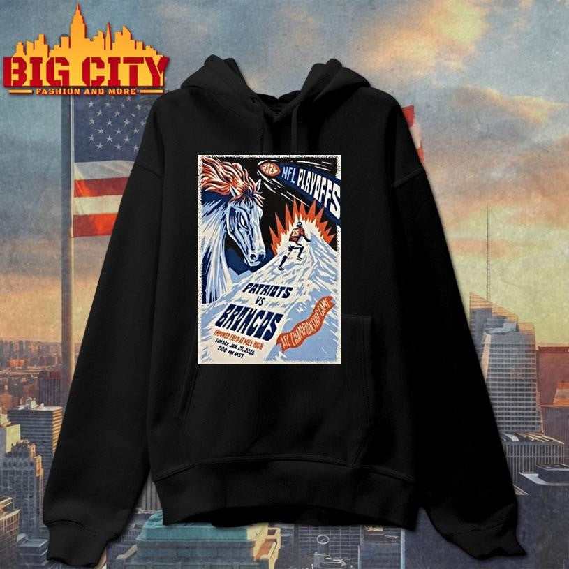 Patriots Vs Broncos Jan 25 2026 Afc Championship Game Shirt