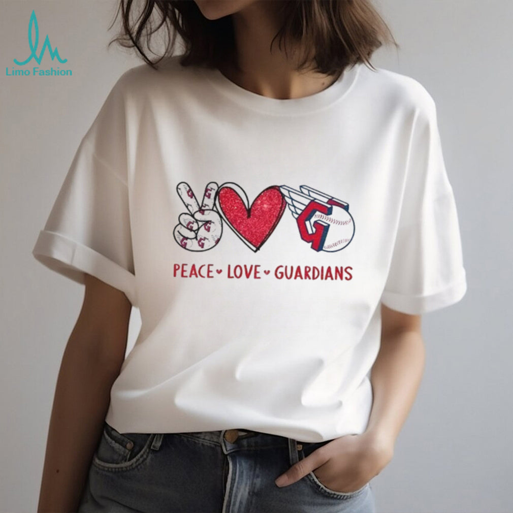 Peace Love Guardians Cleveland Baseball Fan T Shirt