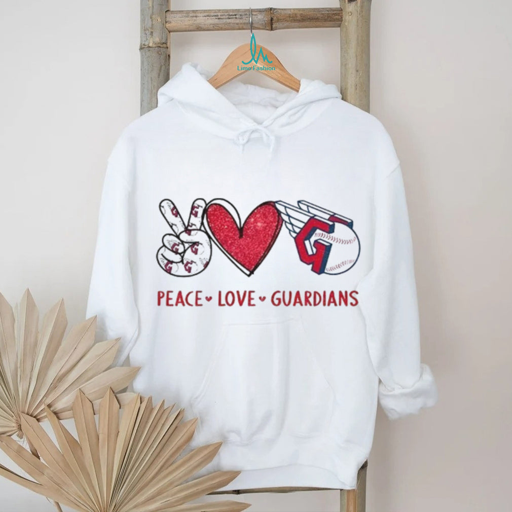 Peace Love Guardians Cleveland Baseball Fan T Shirt