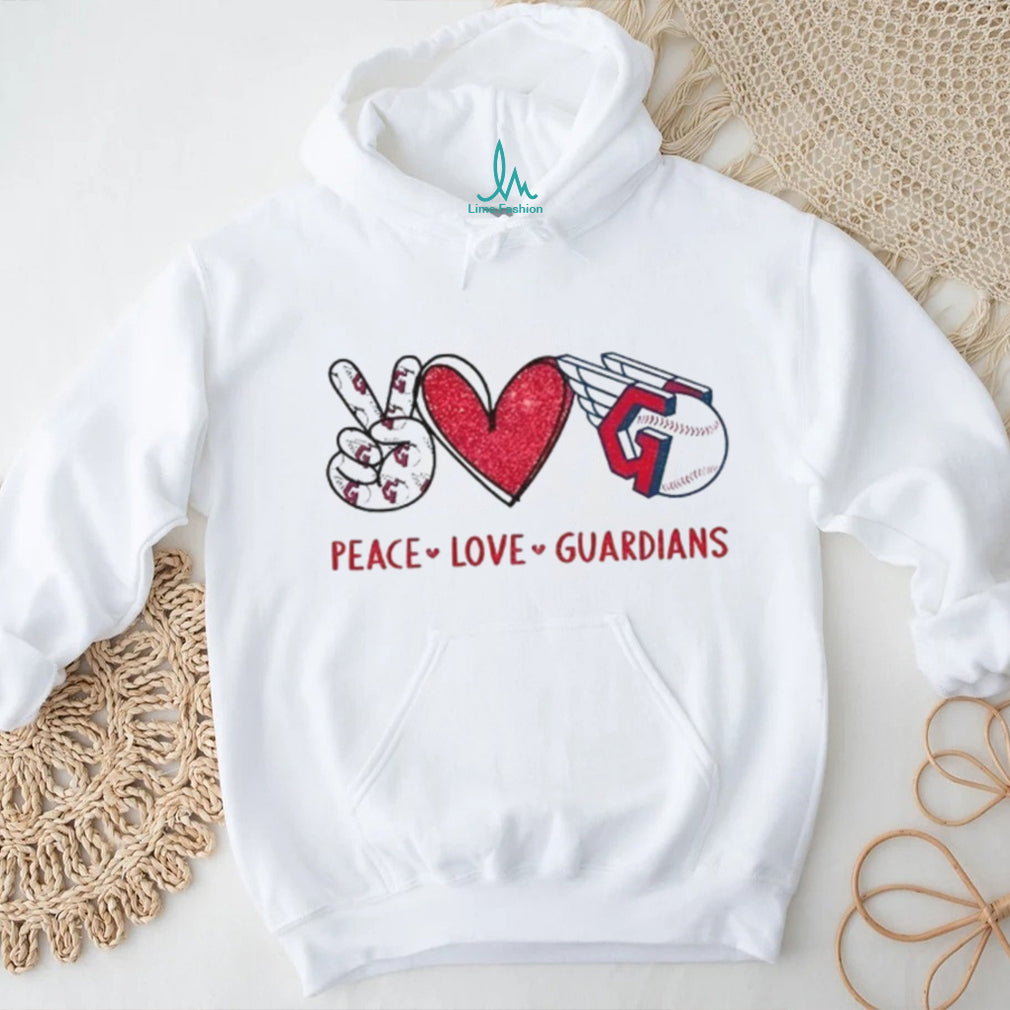 Peace Love Guardians Cleveland Baseball Fan T Shirt