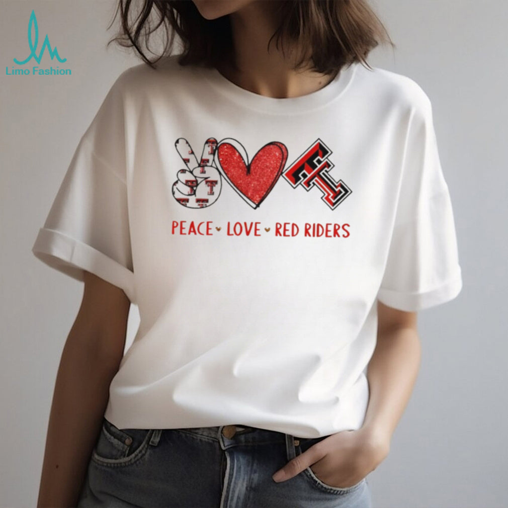 Peace Love Texas Tech Red Raiders College Spirit T Shirt