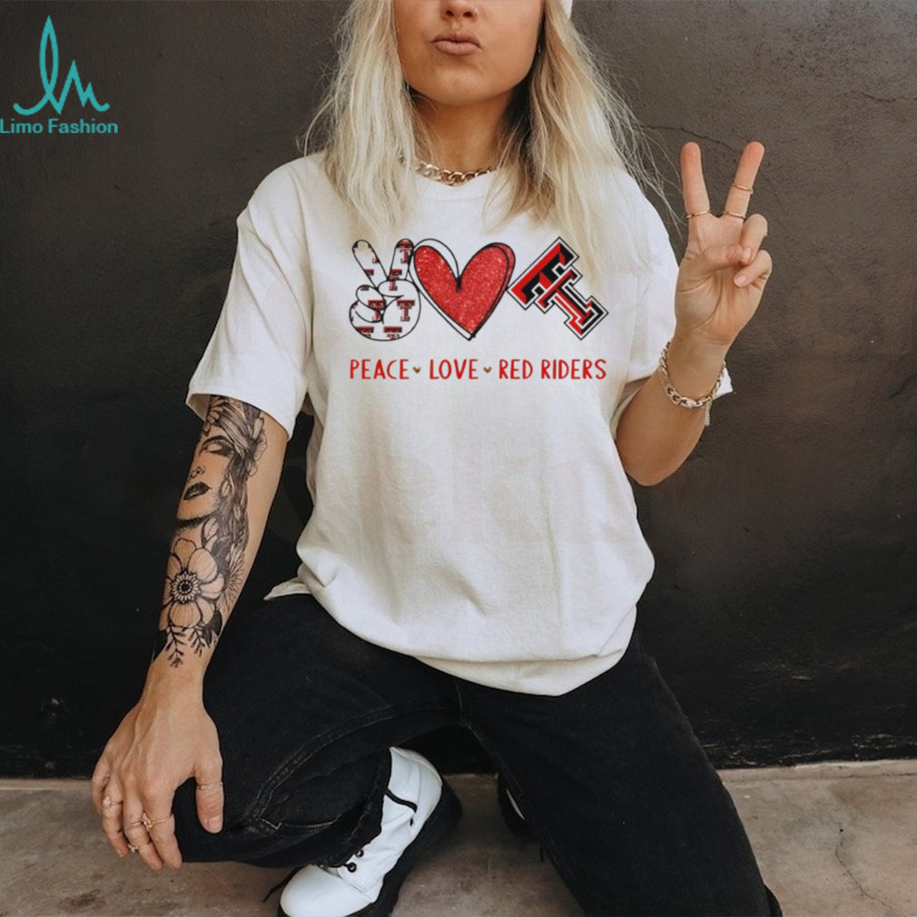 Peace Love Texas Tech Red Raiders College Spirit T Shirt