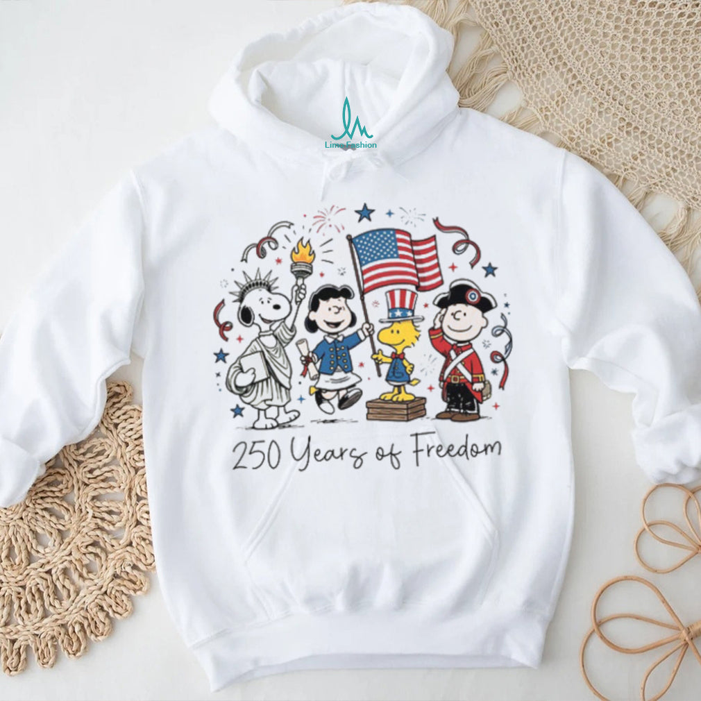 Peanuts 250 Years of Freedom Patriotic American Flag Shirt
