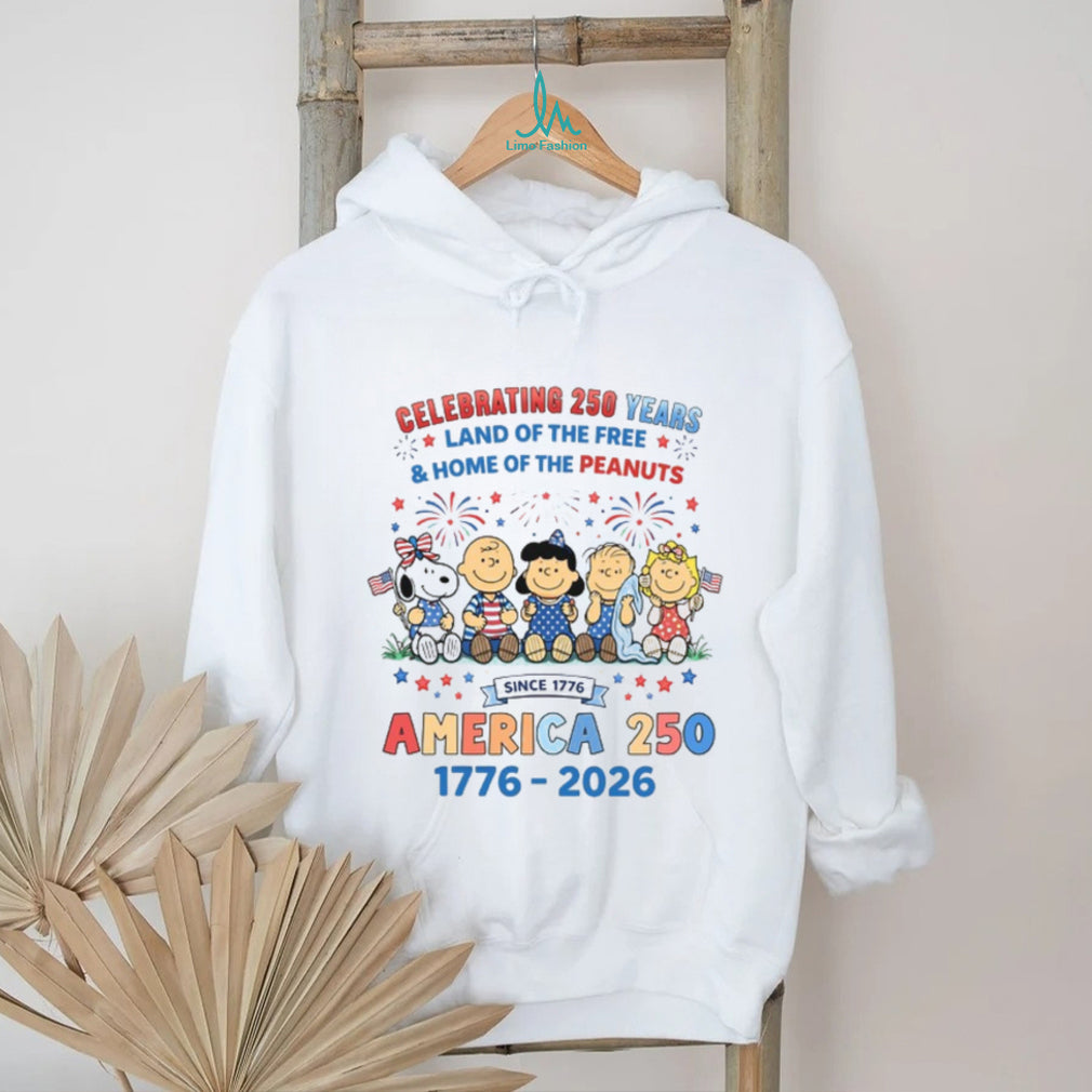Peanuts America 250 Years Land of the Free T Shirt