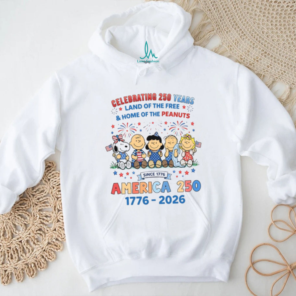 Peanuts America 250 Years Land of the Free T Shirt