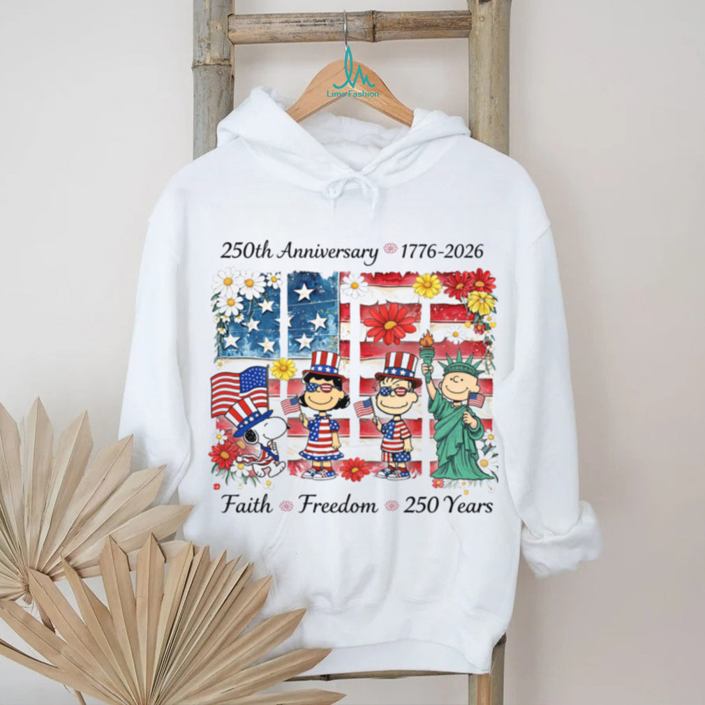 Peanuts Gang America 250th Anniversary T Shirt Faith Freedom 1776 2026