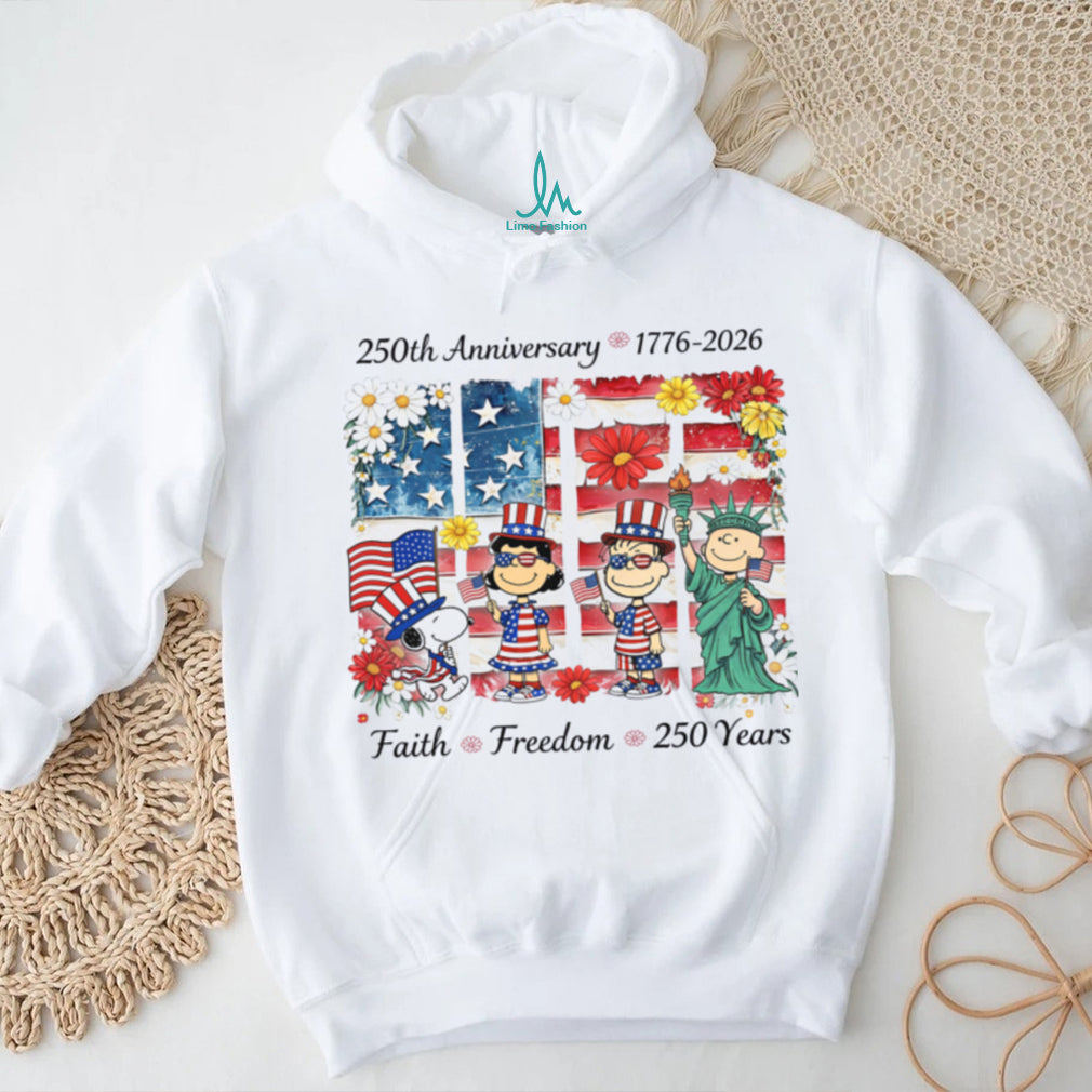 Peanuts Gang America 250th Anniversary T Shirt Faith Freedom 1776 2026