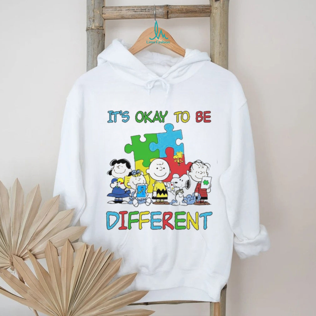 Peanuts Gang It’s Okay To Be Different Autism Awareness T Shirt