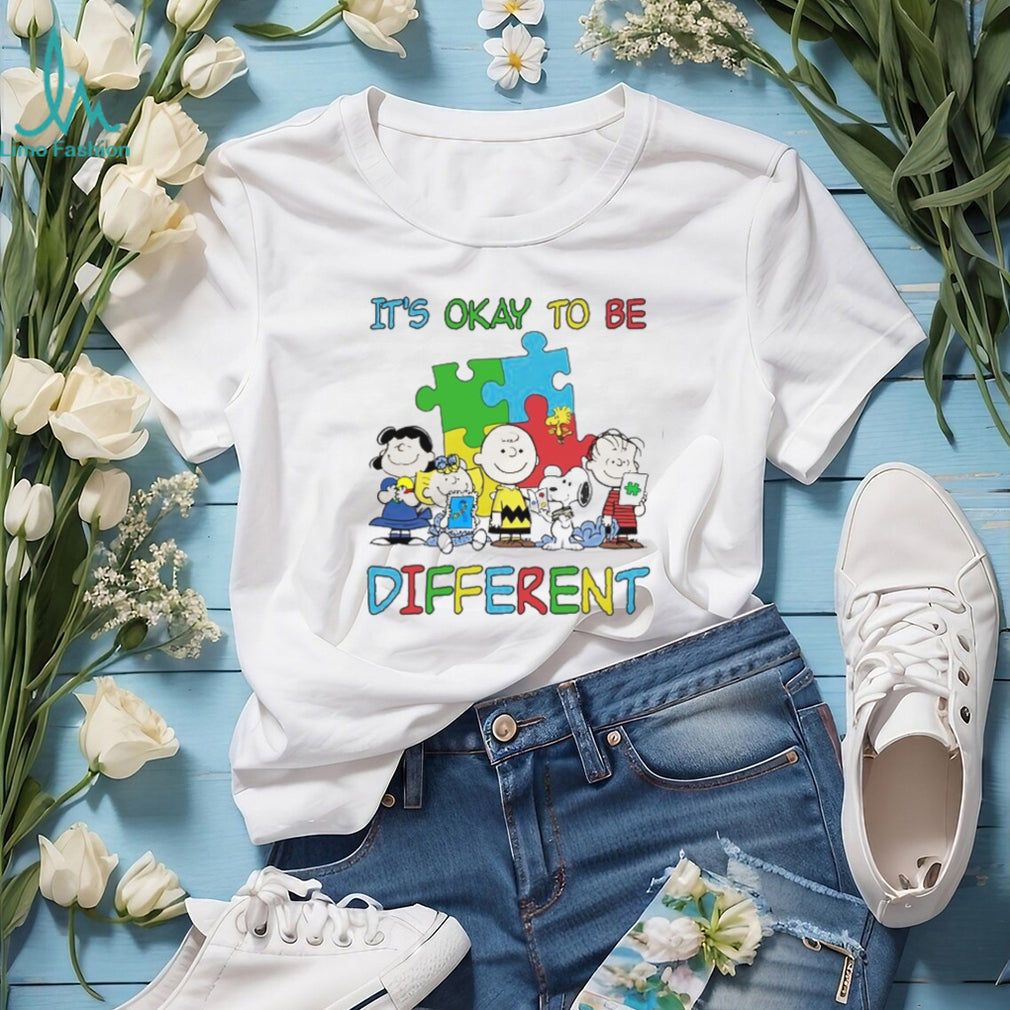 Peanuts Gang It’s Okay To Be Different Autism Awareness T Shirt