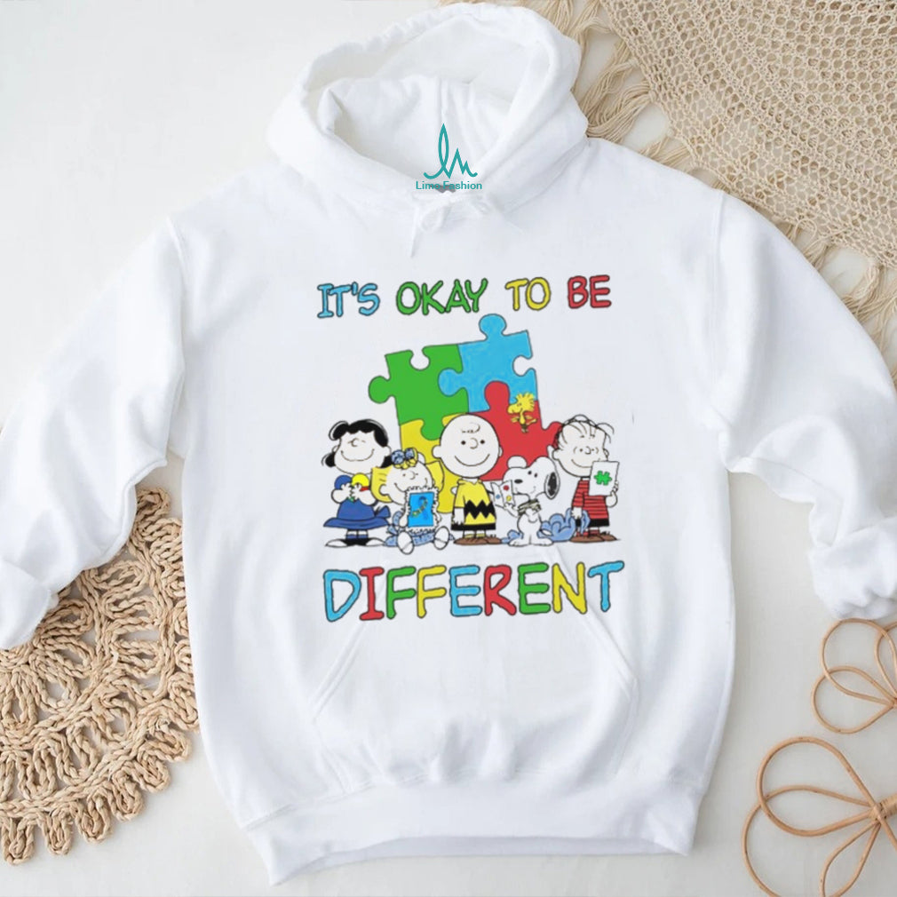 Peanuts Gang It’s Okay To Be Different Autism Awareness T Shirt
