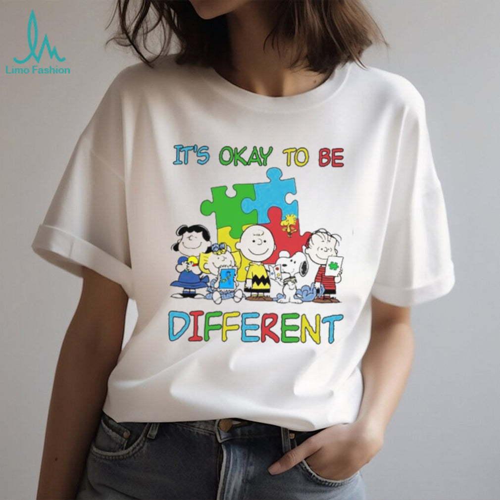 Peanuts Gang It’s Okay To Be Different Autism Awareness T Shirt
