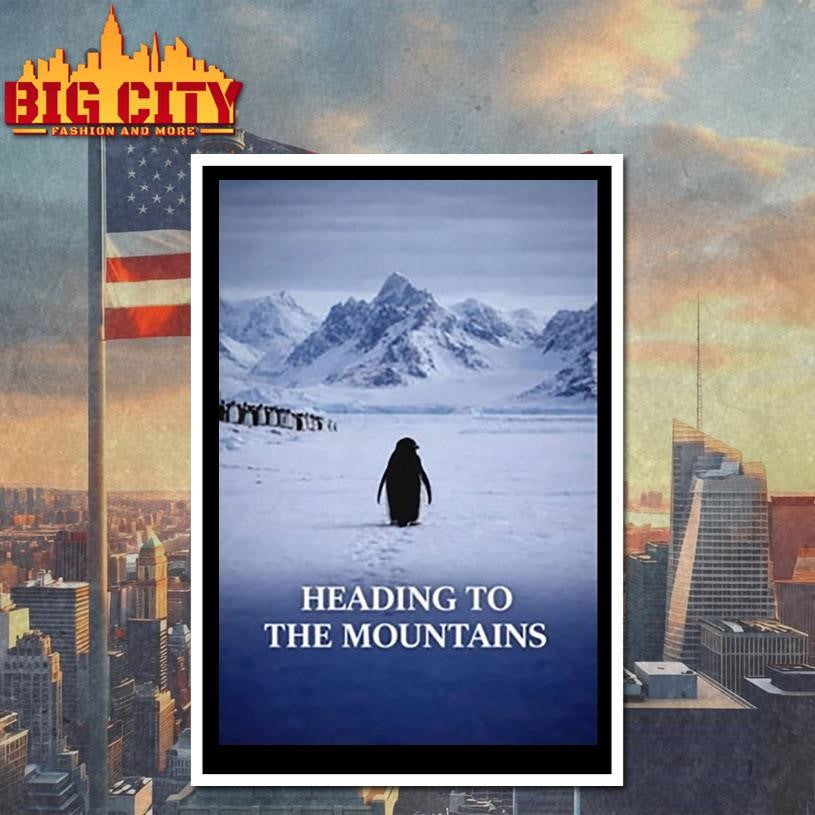 Penguin Heading to the Mountains Meme Viral Adventure Shirt
