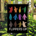 Penguins Against Trump Flippers Up Garden Flag