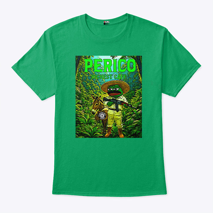 Perico Valdez Highest Caff Pepe Frog Meme Donkey T Shirt