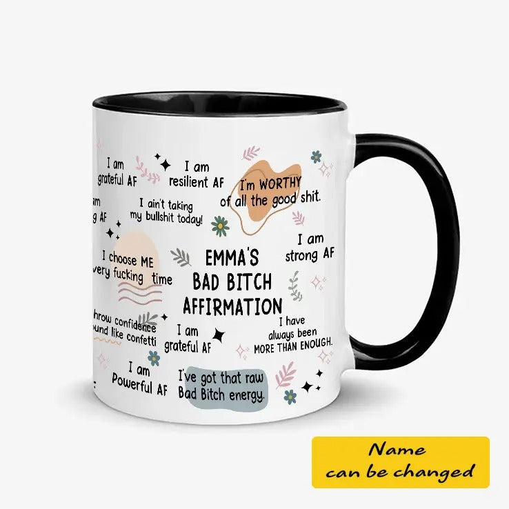 Personalized Bad Bitch Affirmations Mug