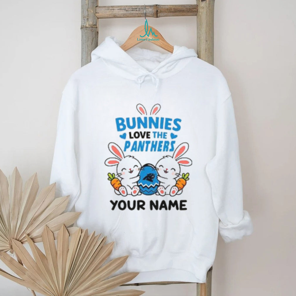 Personalized Carolina Panthers Easter Bunny Plush T Shirt