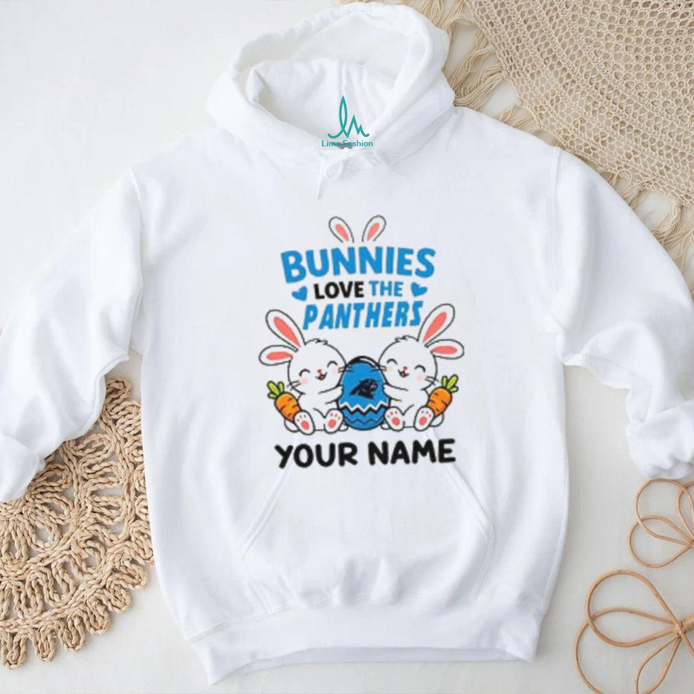 Personalized Carolina Panthers Easter Bunny Plush T Shirt