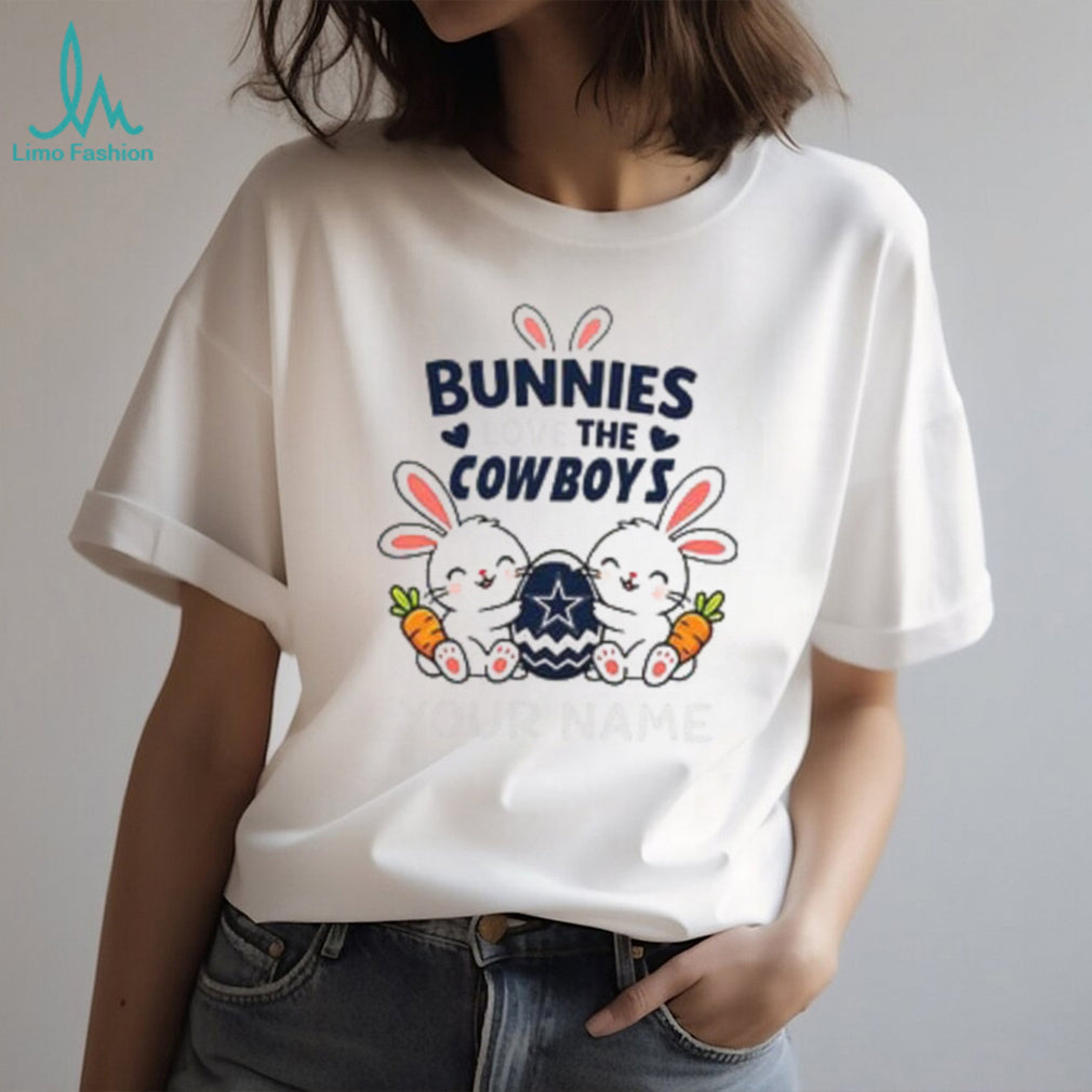 Personalized Cowboys Easter Bunny Plush T Shirt