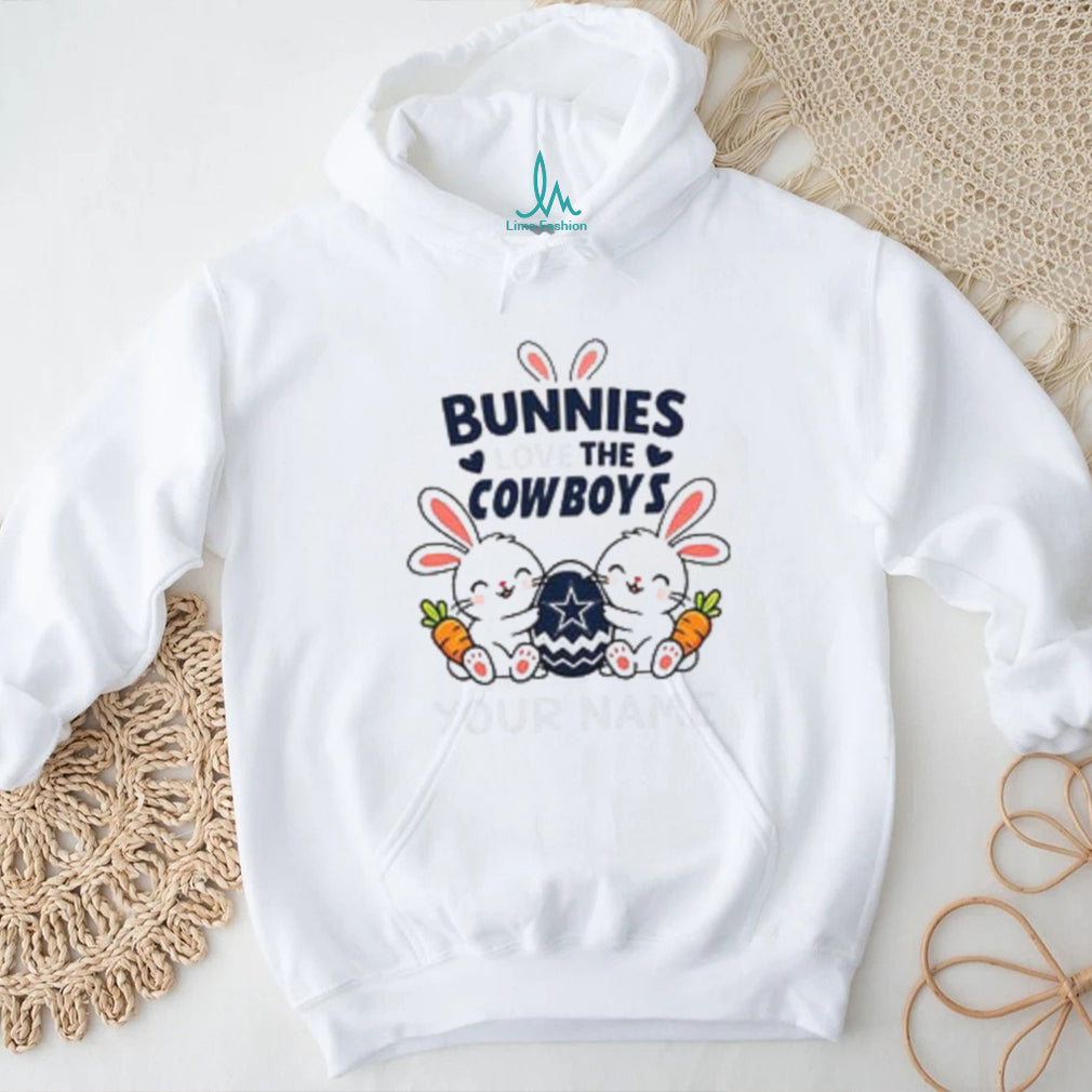 Personalized Cowboys Easter Bunny Plush T Shirt