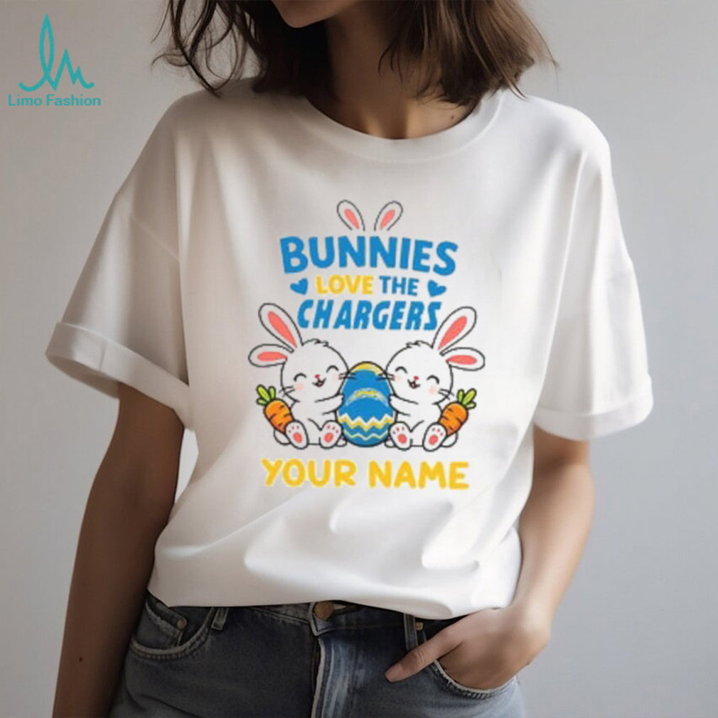 Personalized Los Angeles Chargers Easter Bunny T Shirt