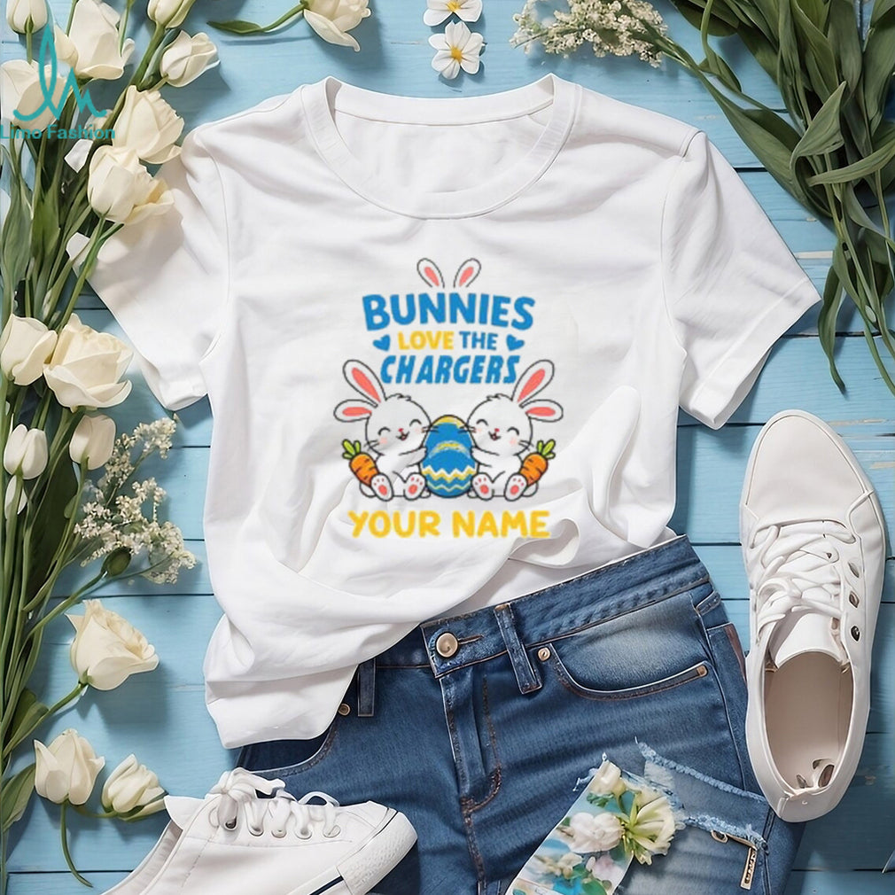 Personalized Los Angeles Chargers Easter Bunny T Shirt