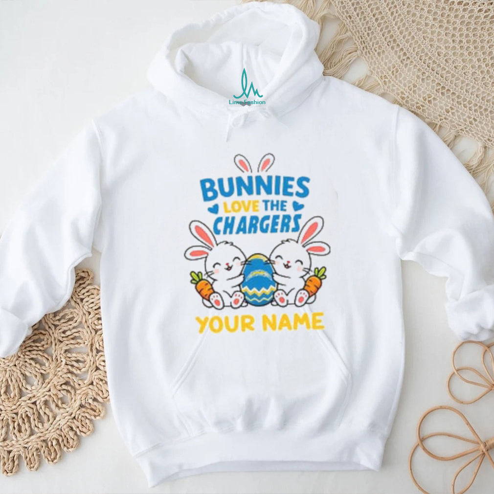 Personalized Los Angeles Chargers Easter Bunny T Shirt