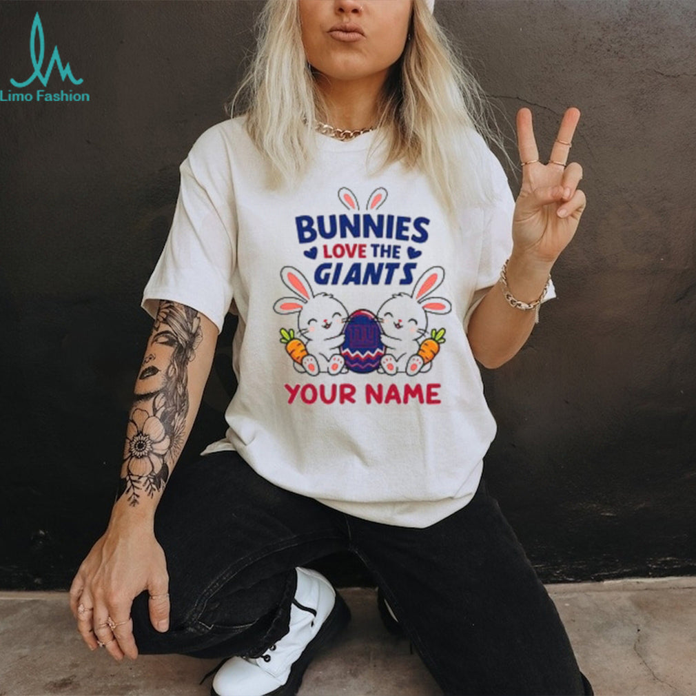 Personalized New York Giants Easter Bunny Plush t Shirt
