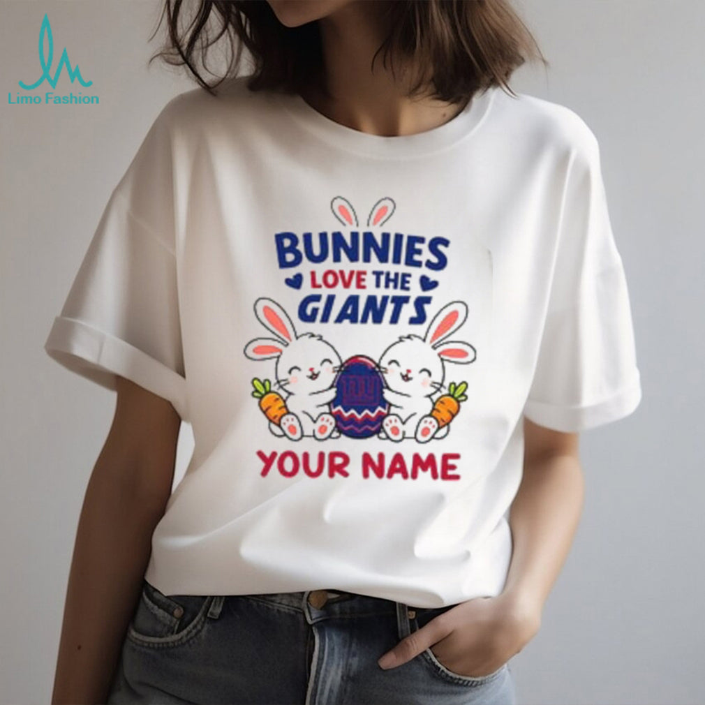 Personalized New York Giants Easter Bunny Plush t Shirt