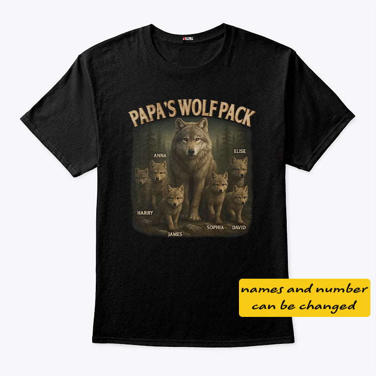Personalized Papa’s Wolf Pack T Shirt