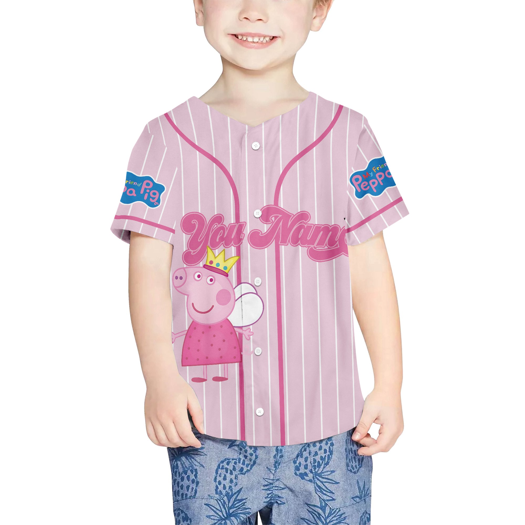 Personalized Peppa Pig Baseball Jersey